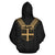 Fiji All Over Zip up Hoodie Gold Sailor Style - Polynesian Pride