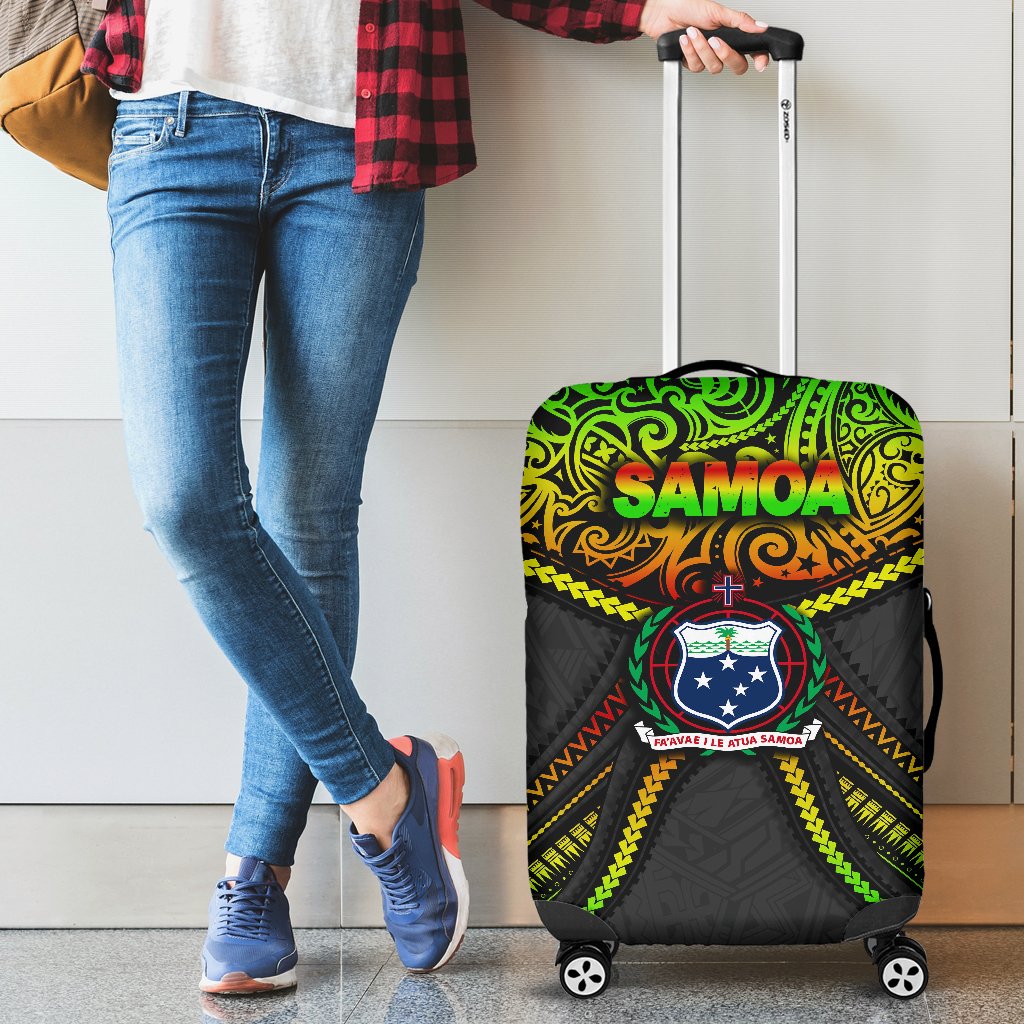 Samoa Luggage Covers Polynesian Tattoo Seashore - Polynesian Pride
