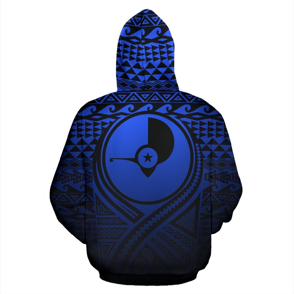 Yap All Over Hoodie Lift up Blue - Polynesian Pride