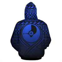 Yap All Over Hoodie Lift up Blue - Polynesian Pride