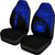 Samoa Custom Personalised Car Seat Covers - Samoa Coat Of Arms Polynesian Blue Curve - Polynesian Pride