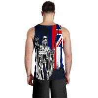 Hawaii King Flag Polynesian Men's Tank Top - Blue - Polynesian Pride