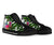 Nauru High Top Shoes White - Turtle Plumeria Banana Leaf - Polynesian Pride