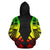 Poly All Over Custom Zip up Hoodie Polynesian Tattoo Reggae Color Style - Polynesian Pride