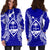 Guam Polynesian Hoodie Dress Map Blue - Polynesian Pride