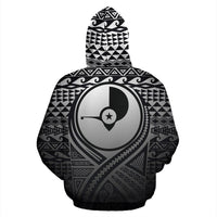 Yap All Over Hoodie Lift up Black - Polynesian Pride