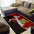 Tuvalu Polynesian Custom Personalised Area Rug - Coat Of Arm With Hibiscus - Polynesian Pride