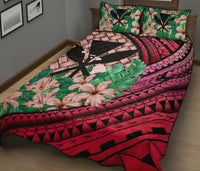 Kanaka Maoli (Hawaiian) - Quilt Bed Set Lauhala Polynesian Hibiscus Pink - Polynesian Pride
