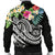 Polynesian Hawaii Men's Bomber Jacket - Summer Plumeria (Black) - Polynesian Pride