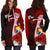 Tonga Polynesian Custom Personalised Hoodie Dress - Coat Of Arm With Hibiscus - Polynesian Pride