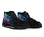 Marshall Islands High Top Shoes Blue - Vintage Tribal Mountain Crest - Polynesian Pride