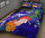 Fiji Quilt Bed Set - Humpback Whale with Tropical Flowers (Blue) - Polynesian Pride