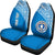 Northern Mariana Islands Custom Personalised Car Seat Covers - C N M I Seal Polynesian Blue Curve - Polynesian Pride