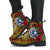 Northern Mariana Islands Polynesian Leather Boots - Hibiscus Vintage - Polynesian Pride