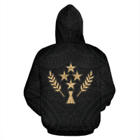 Kosrae Custom Hoodie Micronesia Kosraean Warrior Gold - Polynesian Pride