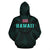 Polynesian Kamapuaa Flag of Hawaii Zip Hoodie Turquoise Hawaiian Mythology Style - Polynesian Pride