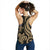 Fiji Polynesian Women Racerback Tank - Gold Tentacle Turtle - Polynesian Pride