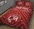 Tonga Personalised Quilt Bed Set - Tonga Seal With Polynesian Tattoo Style (Red) - Polynesian Pride