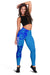 Blue Women Leggings Fiji Rugby Polynesian Waves Style - Polynesian Pride