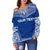 Nauru Polynesian Chief Custom Personalised Women's Off Shoulder Sweater - Flag Version - Polynesian Pride