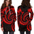 New Zealand Maori Mangopare Women Hoodie Dress Polynesian - Red - Polynesian Pride