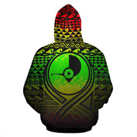 Yap All Over Zip up Hoodie Lift up Reggae - Polynesian Pride