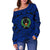 Pohnpei Polynesian Women's Off Shoulder Sweater Coat Of Arms - Front Half Style Th5 - Polynesian Pride