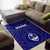 Guam Area Rug - Guam Seal With Polynesian Tattoo Style (Blue) - Polynesian Pride