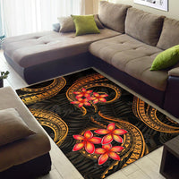 Polynesian Area Rug - Gold Plumeria - Polynesian Pride