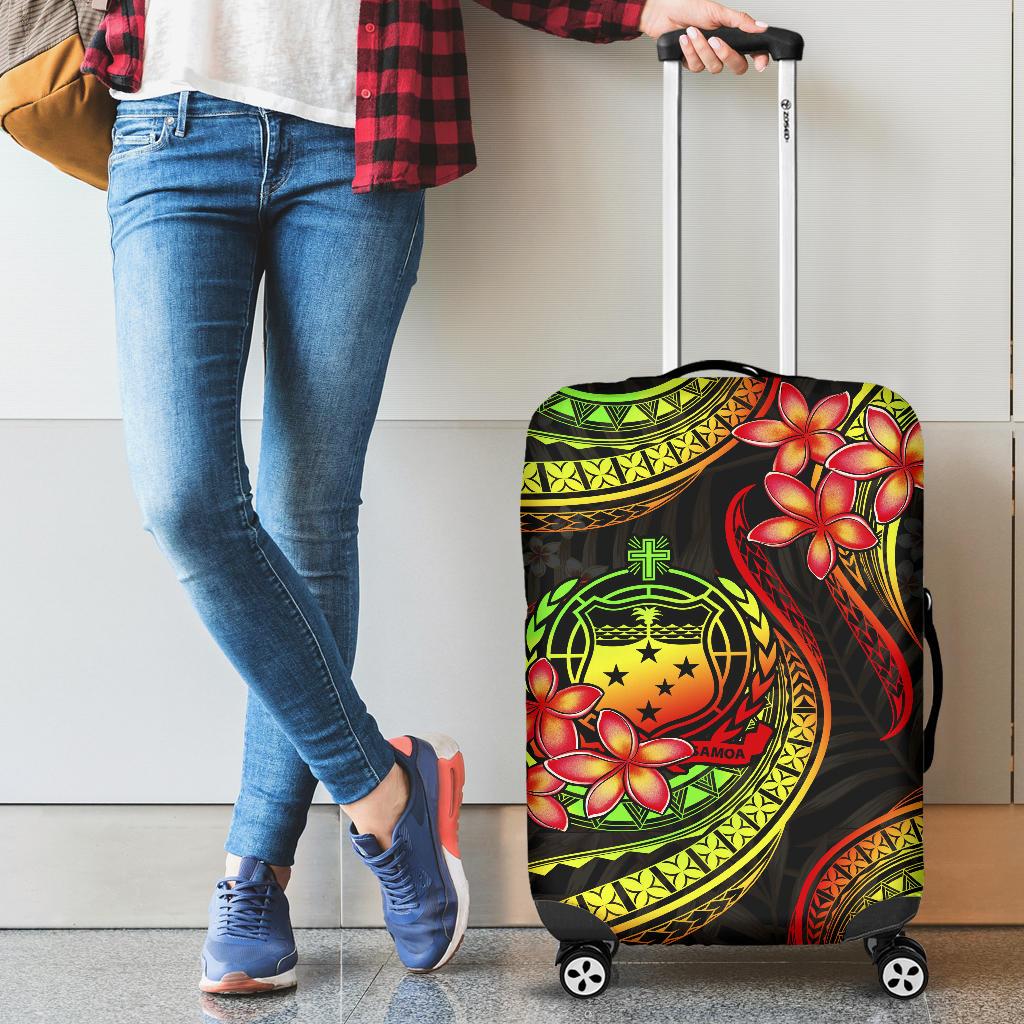 Samoa Polynesian Luggage Covers - Reggae Plumeria - Polynesian Pride
