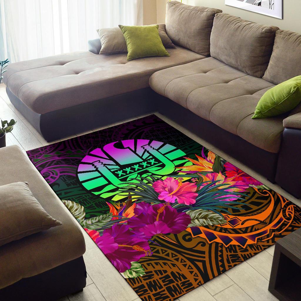 Tahiti Area Rug - Summer Hibiscus - Polynesian Pride