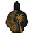 Marshall Islands Polynesian Zip up Hoodie Coconut Tree Gold - Polynesian Pride