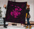 Hawaii Turtle Hibicus Map Premium Quilt - Pink - Polynesian Pride