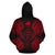 Kosrae Polynesian ll Over Hoodie Map Red - Polynesian Pride