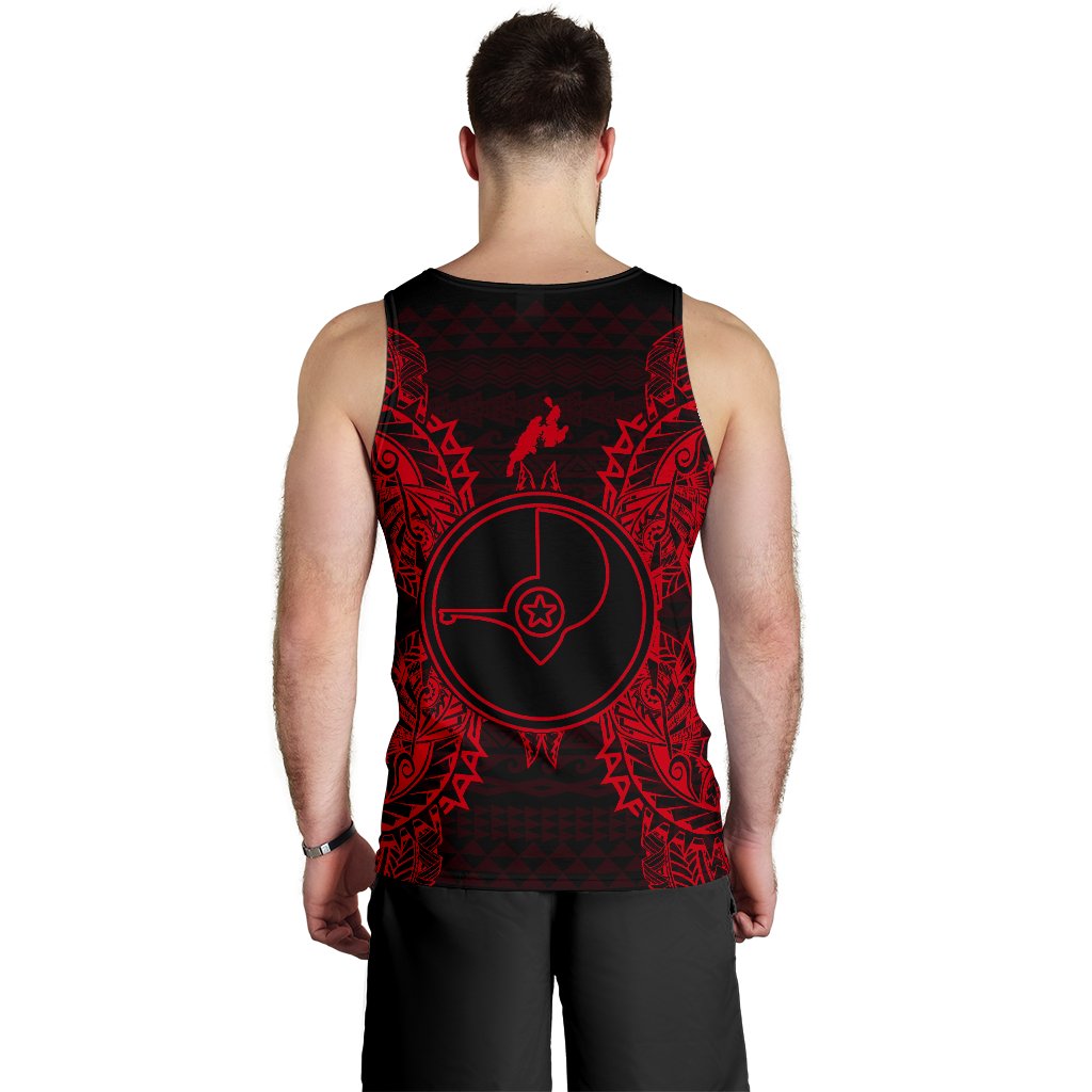 Yap Polynesian Men Tank Top Map Red - Polynesian Pride