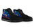 Guam High Top Shoes Blue - Vintage Tribal Mountain - Polynesian Pride