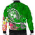 Tonga Men's Bomber Jacket - Turtle Plumeria (Green) - Polynesian Pride