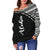 Hawaii Women's Off Shoulder Sweater - Curve Version - Polynesian Pride