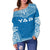 Yap Flag Polynesian Chief Women's Off Shoulder Sweater - Polynesian Pride