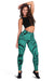 Polynesian Maori Lauhala Turquoise Hawaii Women's Leggings AH - Polynesian Pride