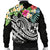 Tonga Polynesian Men's Bomber Jacket - Summer Plumeria (Black) - Polynesian Pride