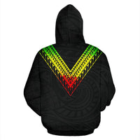 Saipan All Over Hoodie Reggae Color Sailor Style - Polynesian Pride