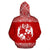 Tonga All Over Hoodie Polynesian Red and White - Polynesian Pride