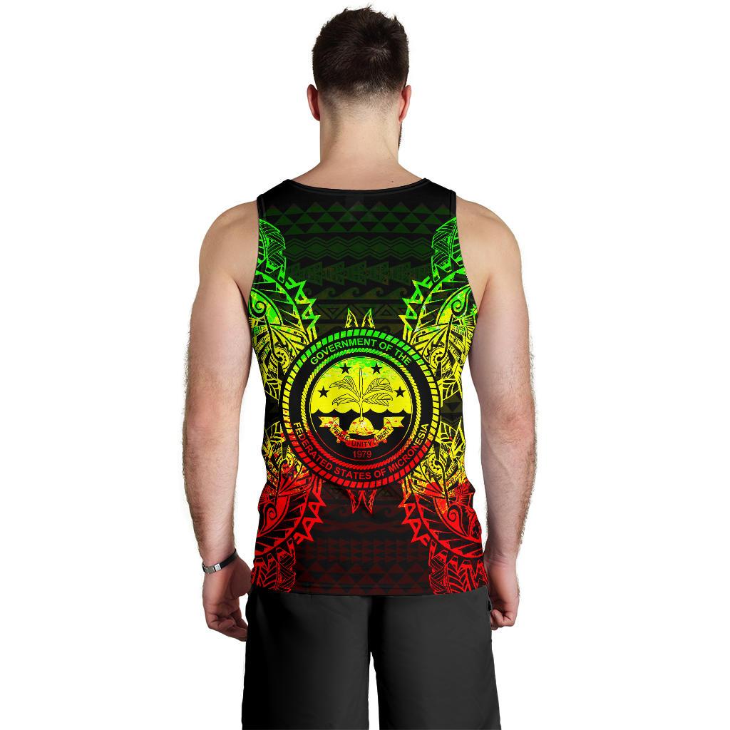 Federated States Of Micronesian Polynesian Men Tank Top Map Reggae - Polynesian Pride