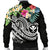 Polynesian Hawaii Kanaka Maoli Men's Bomber Jacket - Summer Plumeria (Black) - Polynesian Pride