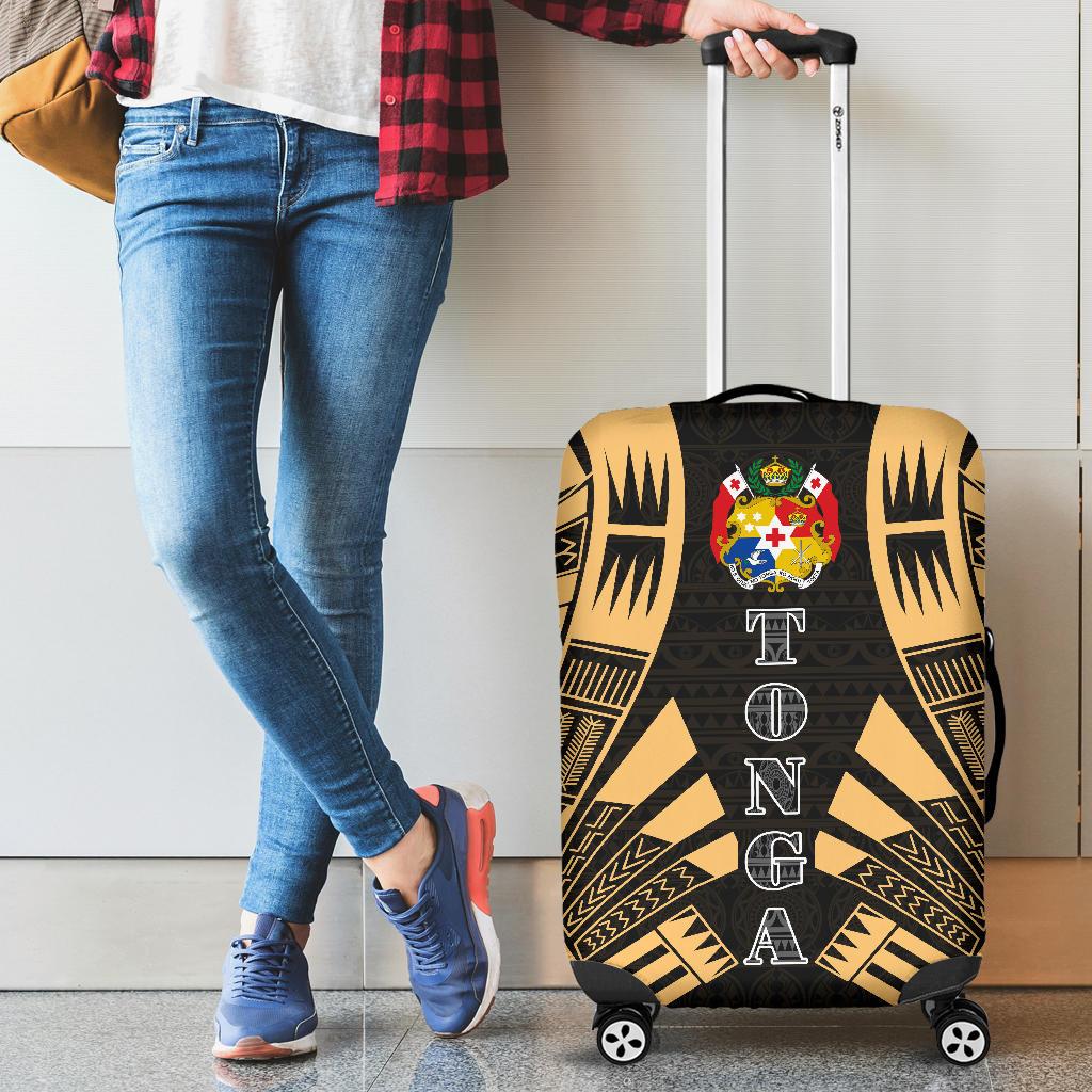 Tonga Luggage Cover - Polynesian Tattoo Gold - Polynesian Pride