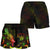 Niue Polynesian Women's Shorts - Turtle With Blooming Hibiscus Reggae - Polynesian Pride