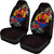 Tahiti Car Seat Covers - Tahiti Flag Hibiscus - A02 Universal Fit Black - Polynesian Pride