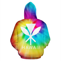 Hawaiian Kanaka Hoodie (Zipper) Tie Dye - Polynesian Pride