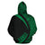 Kanaka Polynesian Zip up Hoodie Tribal Circle Style Green Color - Polynesian Pride